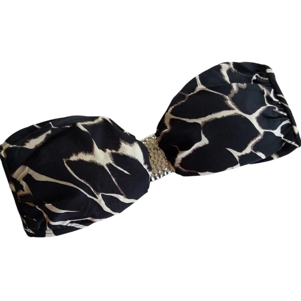 MICHAEL Michael Kors Bandeau Swim Top Size Small - Picture 2 of 8